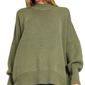 Olive Slow Mornings Sweater